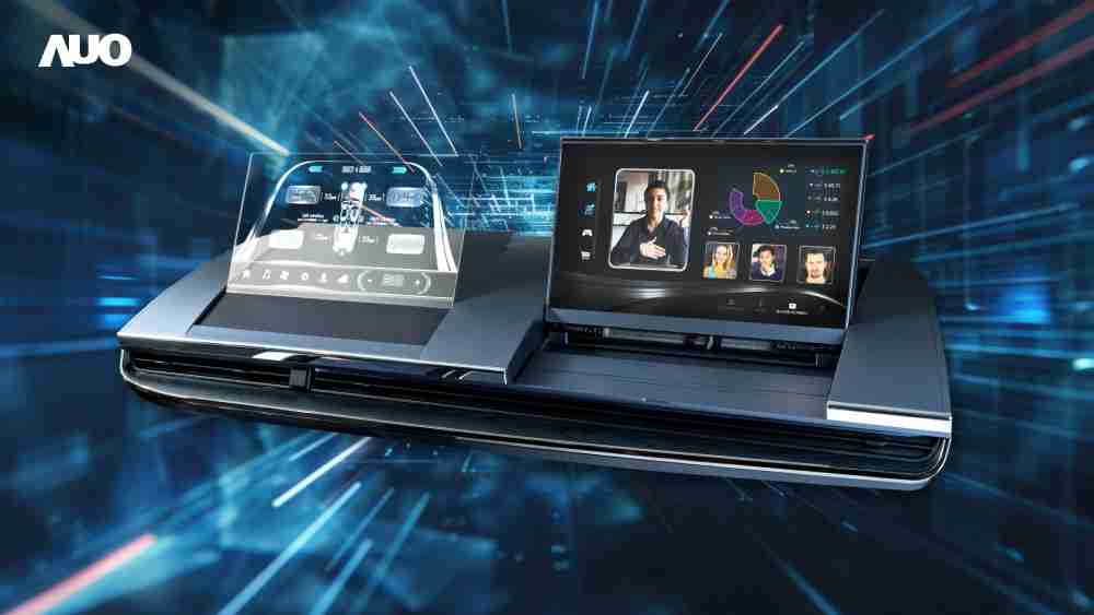 龙门国际Micro LED Display HMI解决方案打造透明Micro LED前座仪表，，，，呈现信息并保留驾驶视野开阔；亦为副驾驶座乘客打造收放自如的Micro LED屏幕，，在不影响显示质量的前提于显示区内建镜头，，让用户能与视讯对象直接眼神接触，，提供绝佳的双向沟通体验